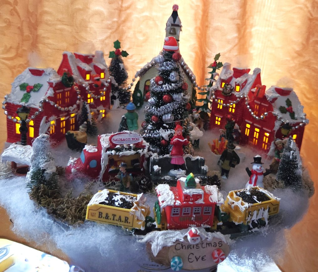 Χριστουγεννιάτικες διακοσμήσεις - Πλήρως διαμορφωμένο χριστουγεννιάτικο χωριό Γκραχτενγκόρντελ Άμστερνταμ - Αγγειοπλαστική, Σύνθετο, Πλαστικό - Φωταγωγημένο χριστουγεννιάτικο χωριό #1.0