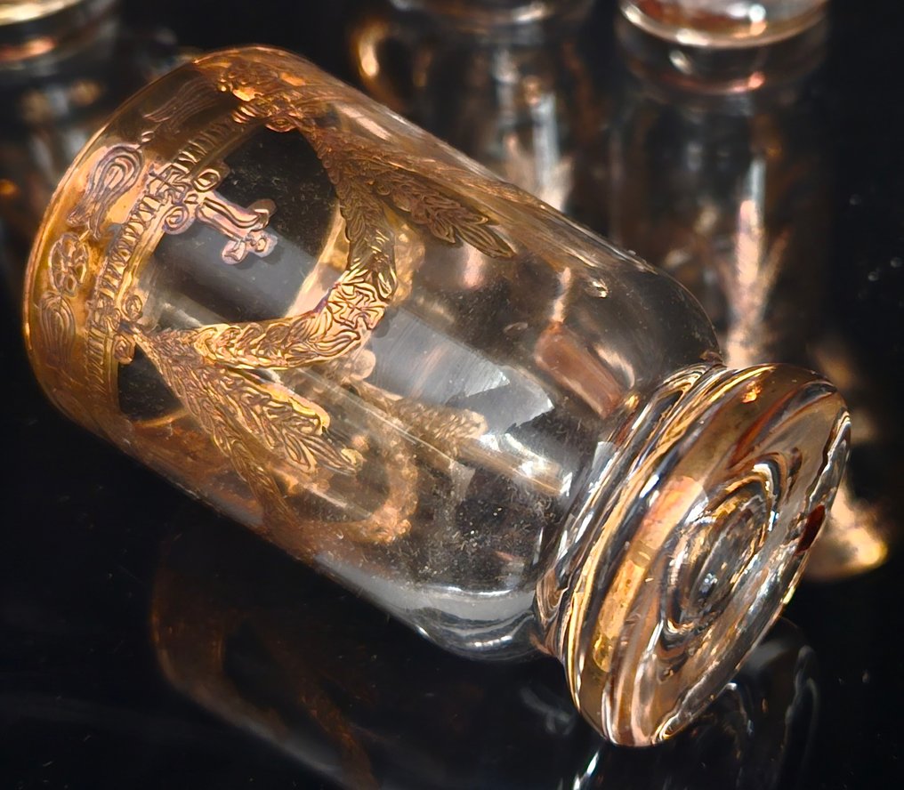 antica cristalleria italiana - Kahviastiasto (6) - ancient luxury gold coffee cups - Kulta, Kristalli #2.1