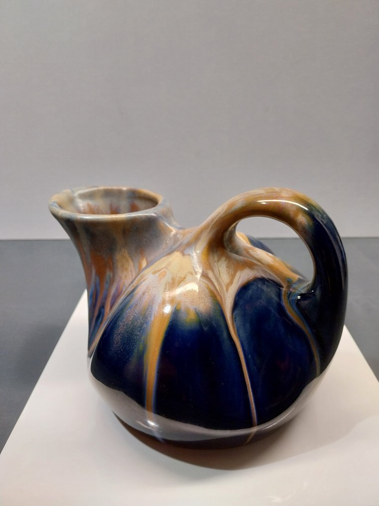 faïenceries de Thulin - Pitcher - Model number 198 - Earthenware - Art deco vase jug #2.1