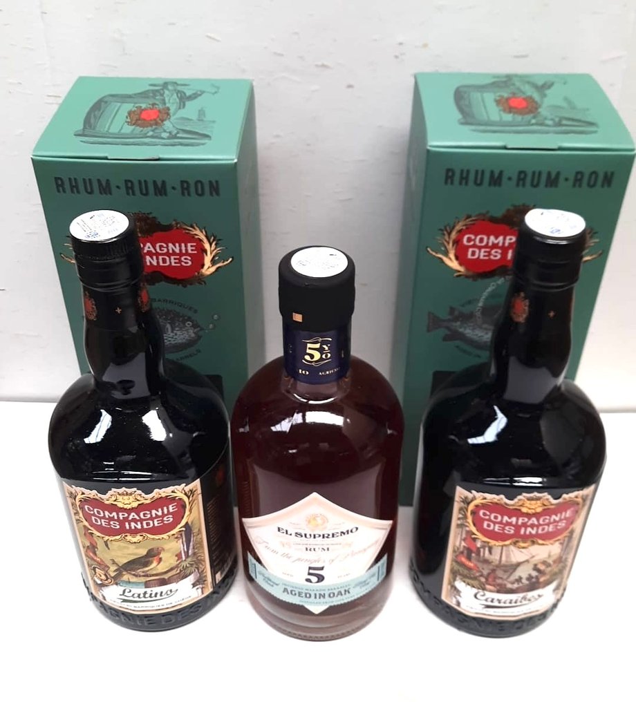 Compagnie des Indes Latino + Compagnie des Indes Caraibes + El Supremo 5yo  - 700ml - 3 bottles #2.1