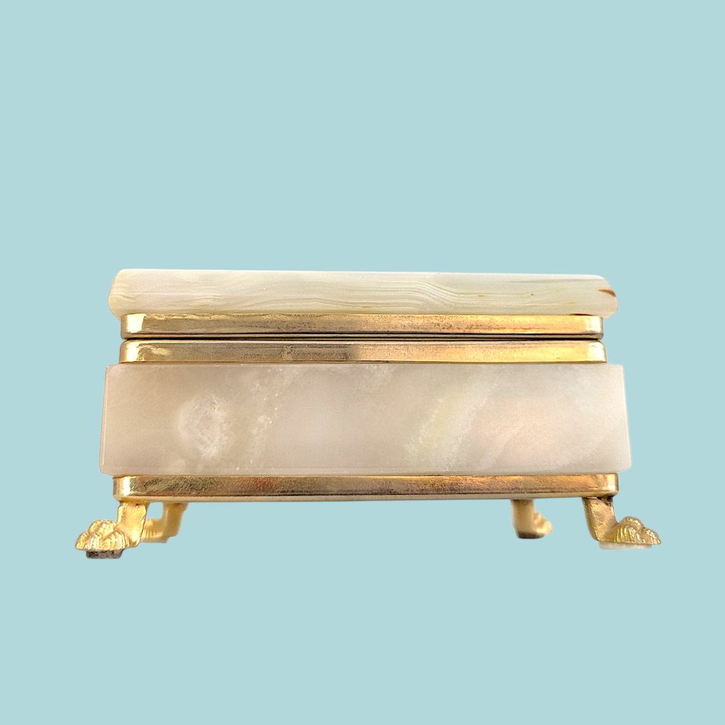 珠宝盒 - 巴洛克 - 华丽的脚 - 大理石, 黄铜 - 1950年代的意大利大理石 #4.3