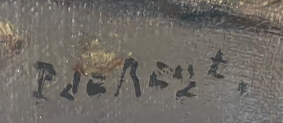 Piet de Regt (1877-1960) - Boerenerf met kippen #2.1