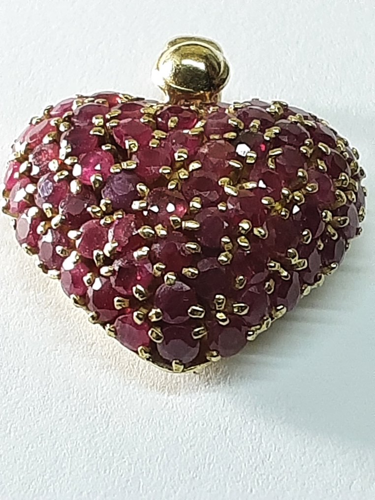 Pendant - 18 kt. Yellow gold Ruby - Ruby #1.0