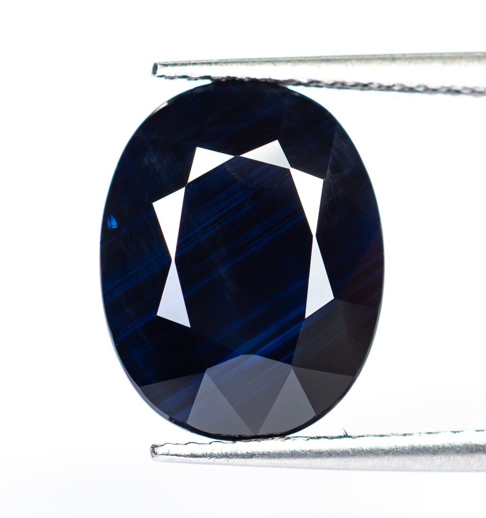 沒有保留價 藍寶石 - 8.95 ct - Bellerophon Gemlab - 深蓝色 #1.0