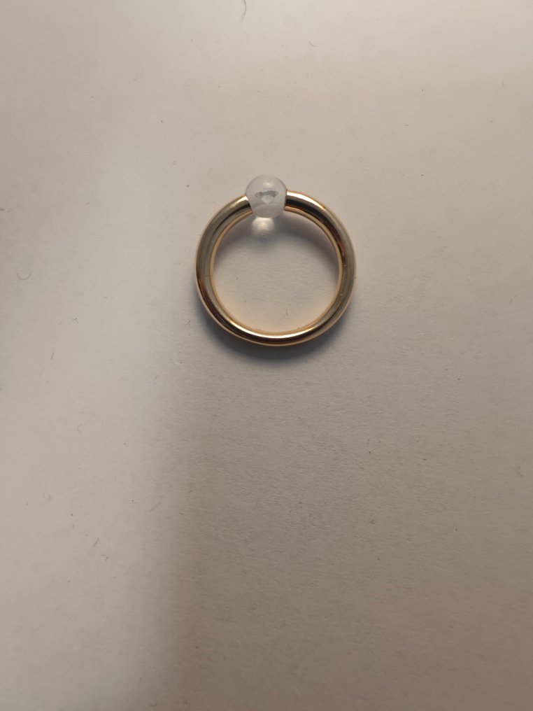 戒指 - 18K包金 黄金 -  0.04ct. tw. 钻石 (天然)  #4.3