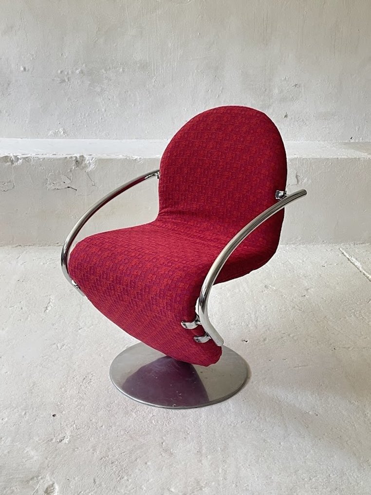 Fritz Hansen - Verner Panton - Armchair - 1-2-3- Deluxe - PES-based, flame-retardant, easy-to-maintain Mira-X textile - Pair #4.3