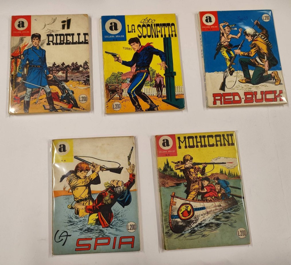 Collana Araldo Dal n°1 al n°5  completa - Originale - Ante Comandante Mark - 5 Comic collection - First edition - 1966 #1.0