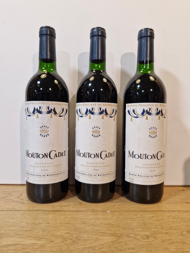 1993 Mouton Cadet - Μπορντό - 3 Bottles (0.75L) #1.0