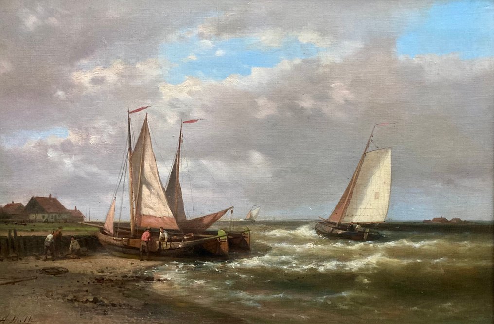 Abraham Hulk sr (1813-1897) - Zeilboten voor de kust #1.0