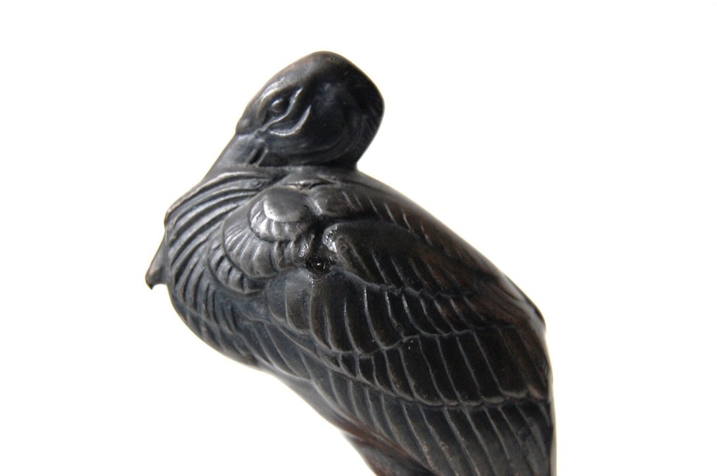 M Frecourt - Bookends (2) - Two storks - Art Deco - Metal and marble - Storks #3.2