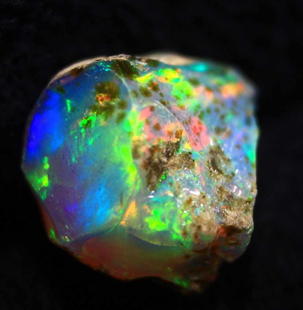 免运费 Ct. 8.10 埃塞俄比亚欧泊 粗糙 - 高度: 13 mm - 闊度: 12 mm- 1.62 g #1.0