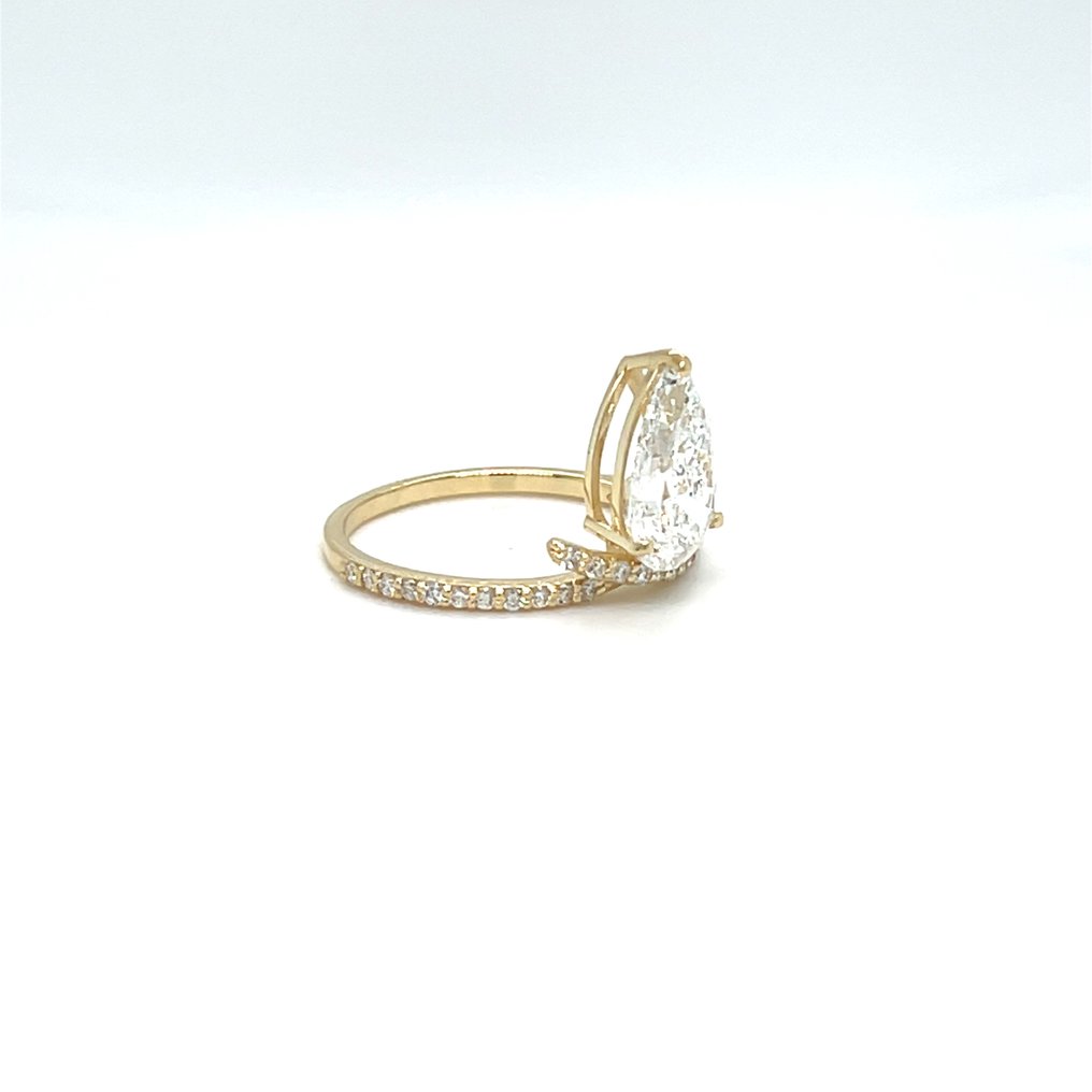戒指 - 14 克拉 黃金 - 4.02ct. tw. 鉆石 (實驗室培育) - 鉆石 #2.1