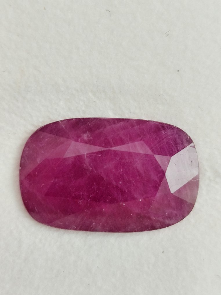 1 pcs  Rood Robijn  - 12.92 ct - Lotus Gemology #4.3