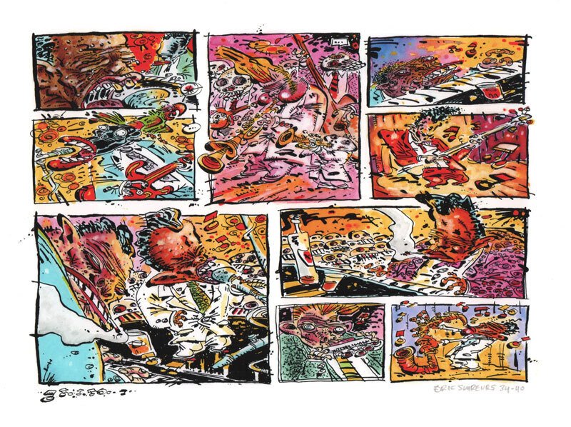 Schreurs, Eric - 1 Giclée - Drawin' blues - 2009 #1.0