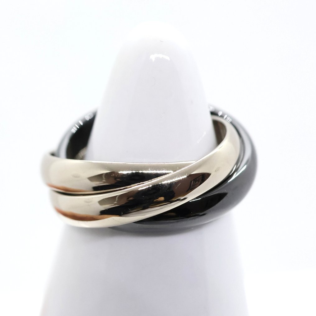 Cartier - Ring - Classic Trinity ring in ceramic - 18 kt Vittguld, ceramic #2.1