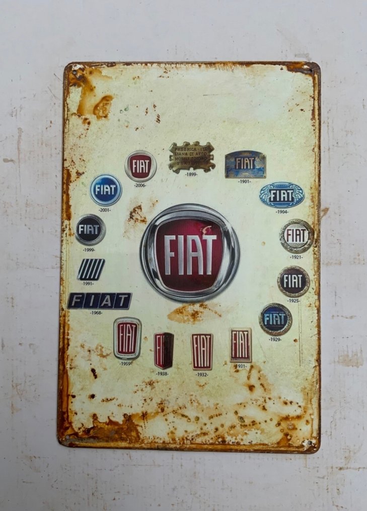 Τάργκα Λόγκι Fiat - Διαφημιστική πινακίδα - Λαμαρίνα #1.0