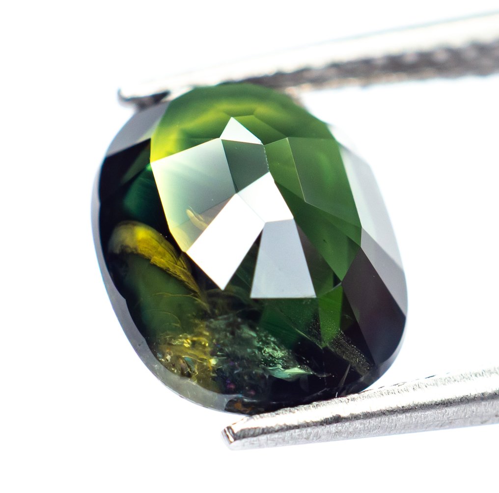 χωρίς τιμή ασφαλείας Ζαφείρι  - 3.52 ct - Bellerophon Gemlab - Βαθύ μπλε-πράσινο #3.2