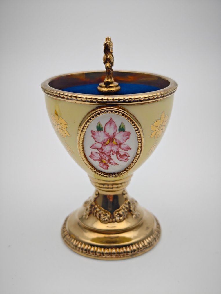 法貝熱彩蛋 - 法贝热之家：云雀之歌兰花音乐蛋 - 瓷器 #4.3