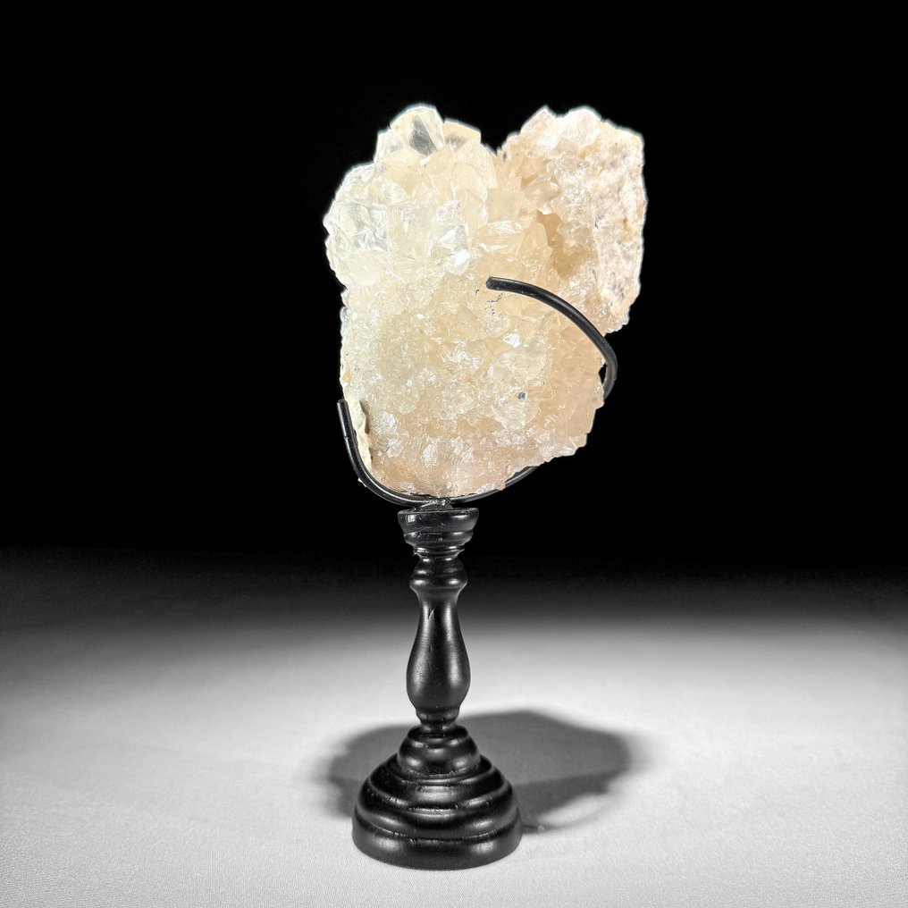 NO RESERVE PRICE - Wonderful Pair of Calcite Crystal Cluster & Pyrite on custom stands- Crystal- 1800 g - (2) #4.3