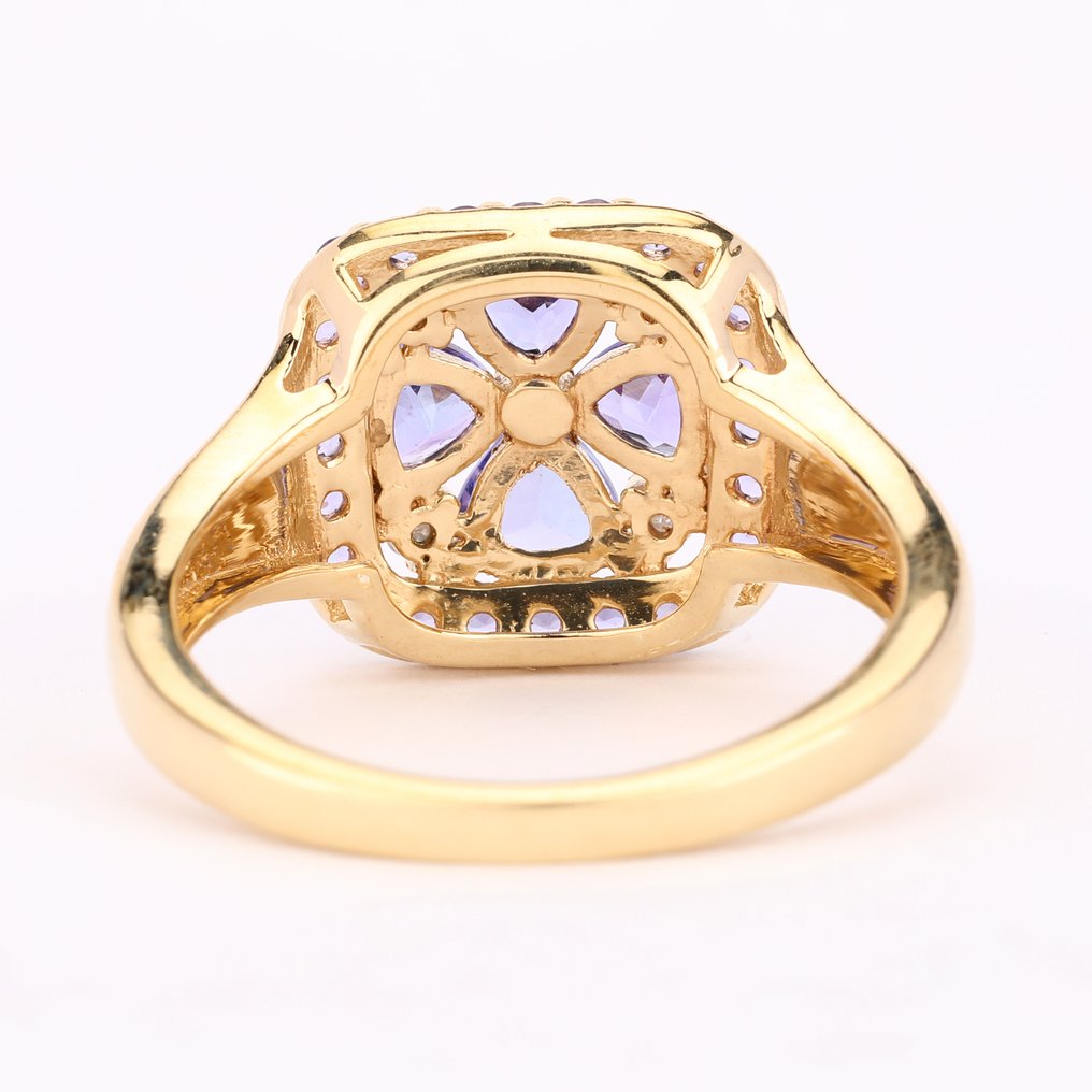 Nincs minimálár - Gyűrű Aranyozott, Ezüst -  1.40ct. tw. Tanzanit #3.2
