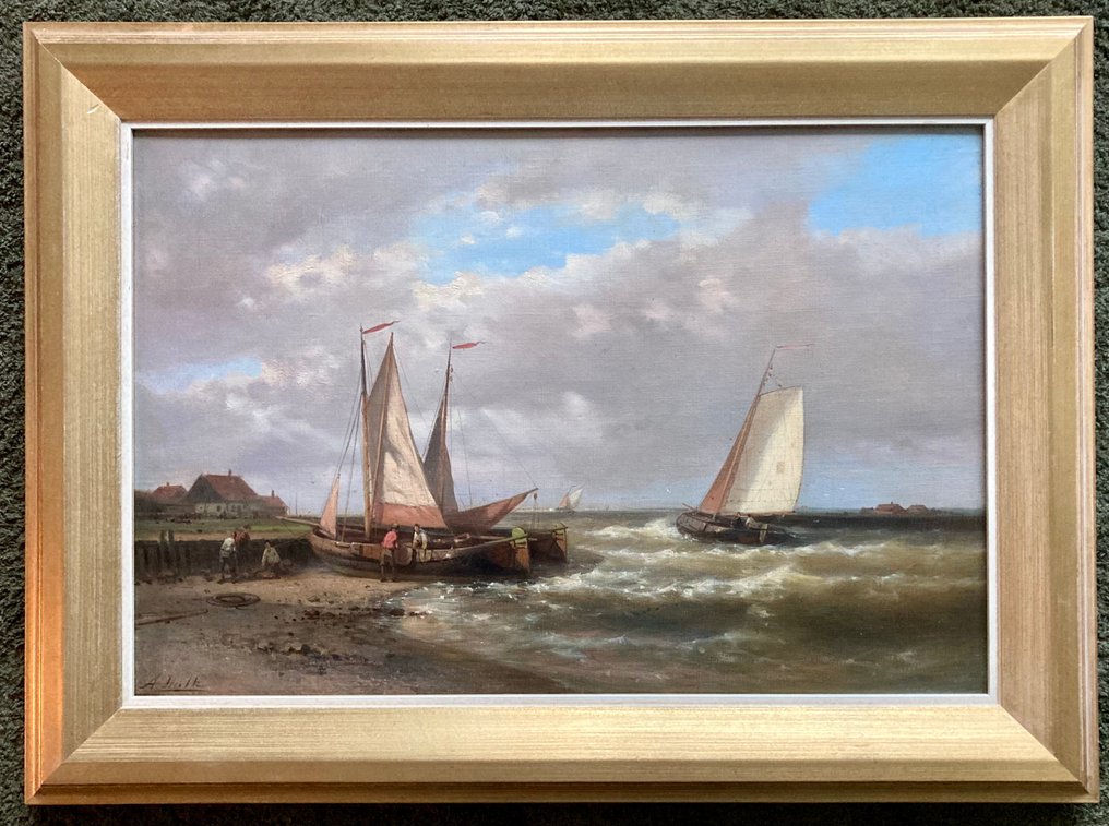 Abraham Hulk sr (1813-1897) - Zeilboten voor de kust #1.0