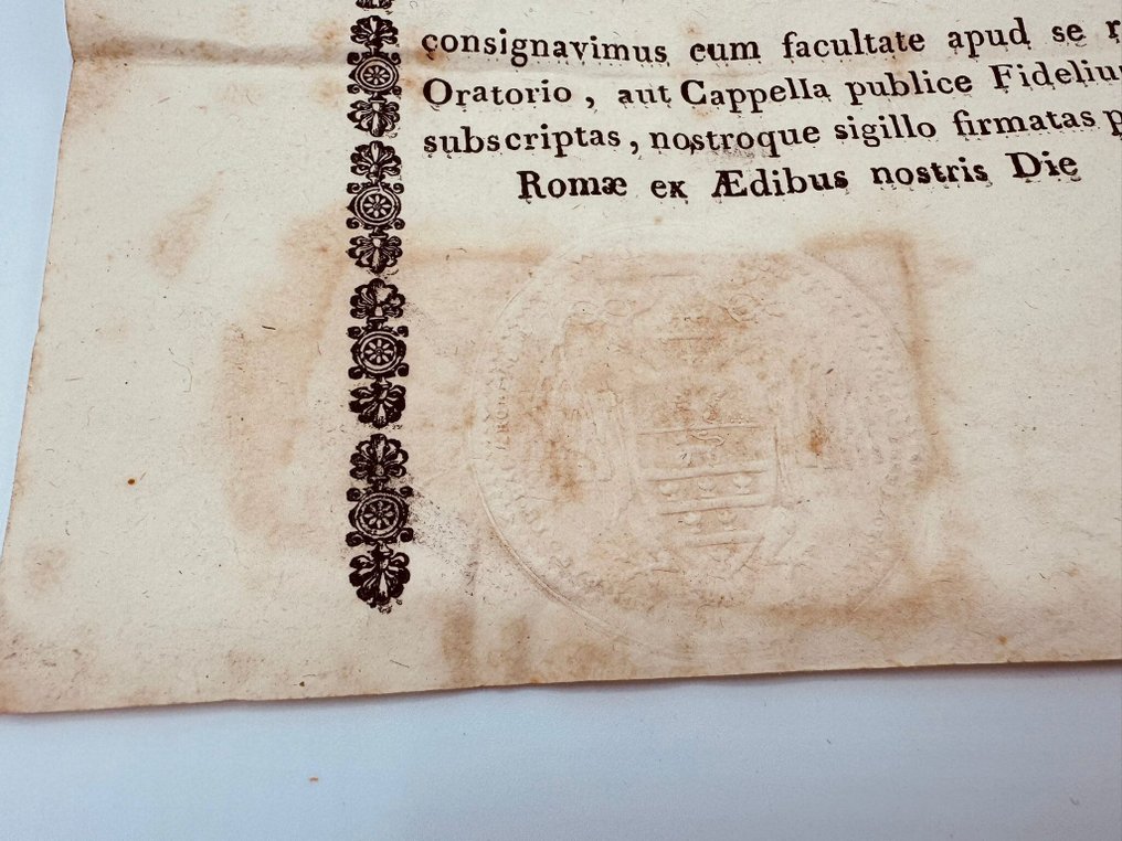 Relic document of Carolus Borromeus, Cardinal, 1837 - Paper - 1800-1850 #2.1