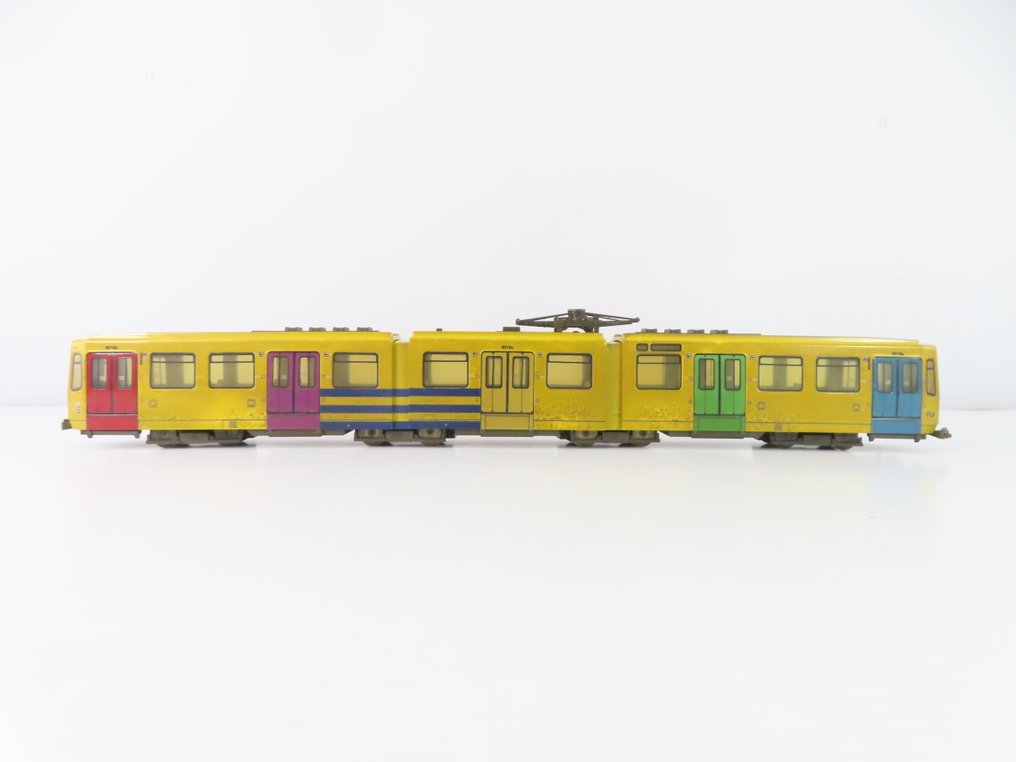 Leopold Halling H0 - 1002038-S - Treno automotore (1) - Doppio tram giallo Tw6000 'Houten' Dummy - NS #1.0
