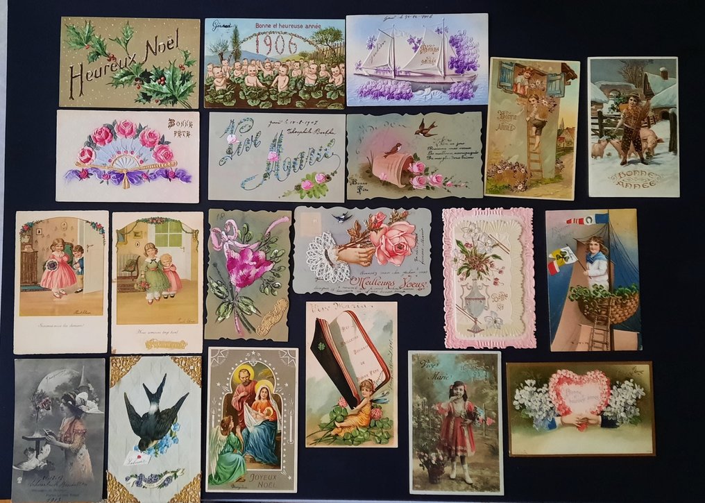 Γιορτές - 20 καρτ ποστάλ Καλά Χριστούγεννα και Ευτυχισμένο το Νέο Έτος. - Καρτ-ποστάλ (20) - 1906-1930 #1.0