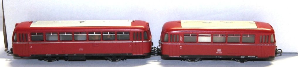 Märklin H0 - 3016+4018 - Model train railcar (2) - Railbus, LED in LokBox - DB #1.0