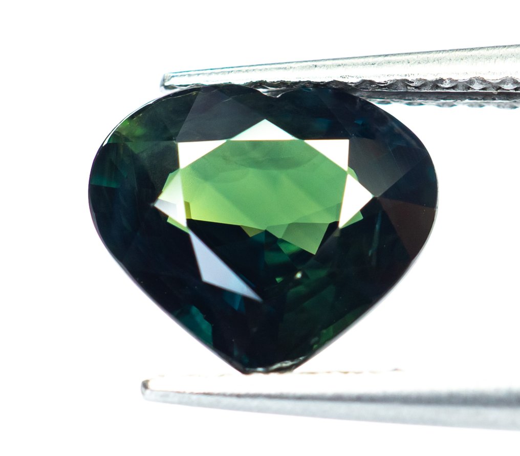 Sans prix de réserve Saphir  - 3.02 ct - Bellerophon Gemlab - Vert bluâtre profond #1.0