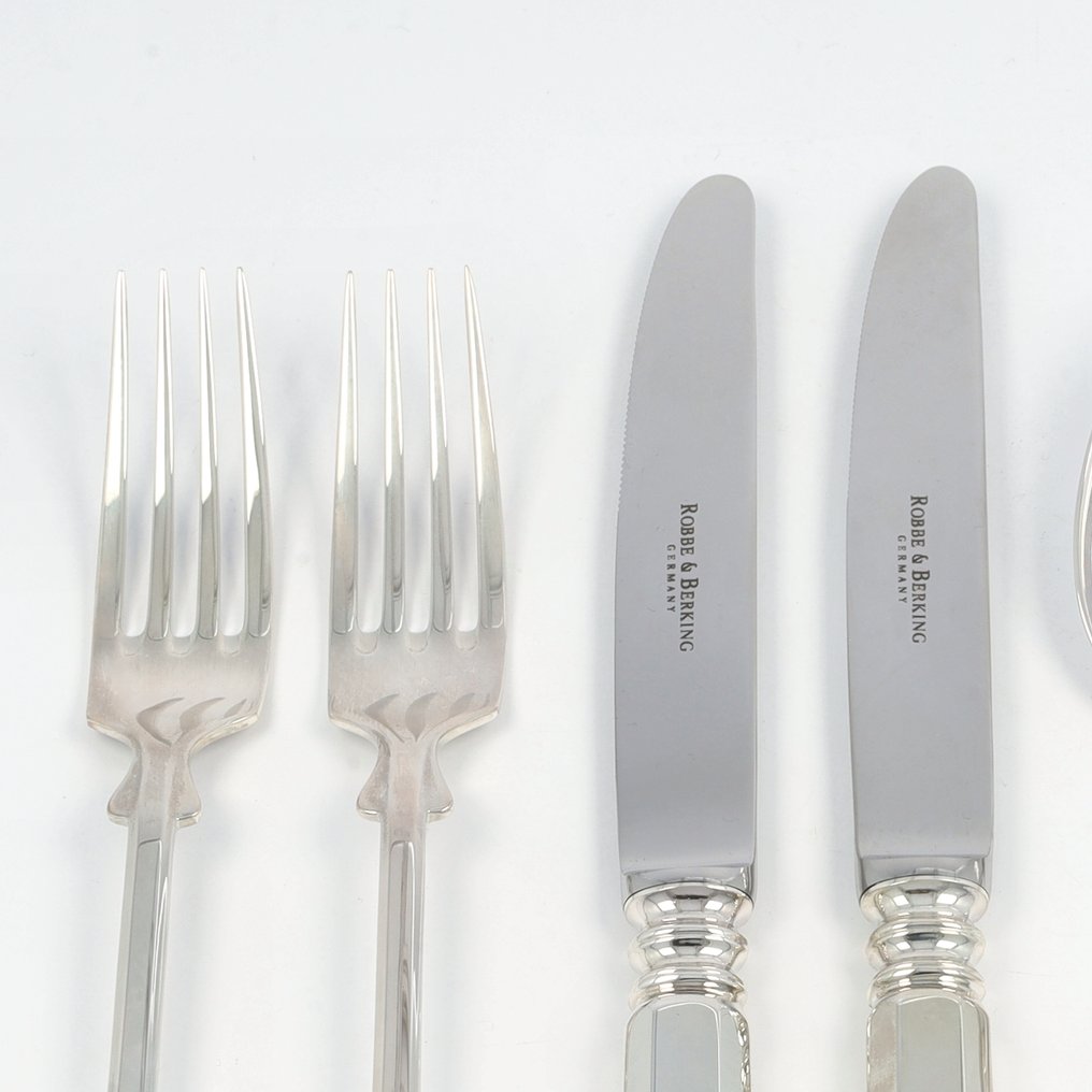 Robbe & Berking model: Alt-Spaten Diner- - Servizio di posate (6) - .925 argento #4.3