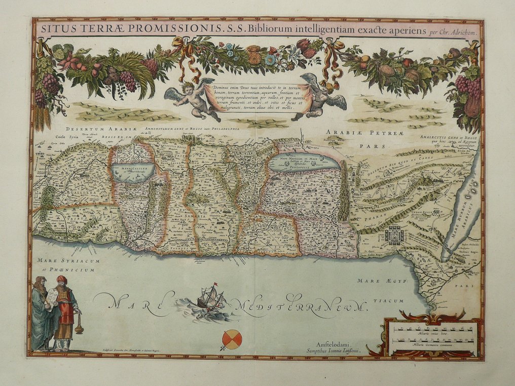 Asia - Israël / Palestine / Holy Land; Johannes Janssonius - Situs Terrae Promissionis. S.S. Bibliorum intelligentiam - 1621-1650 #1.0