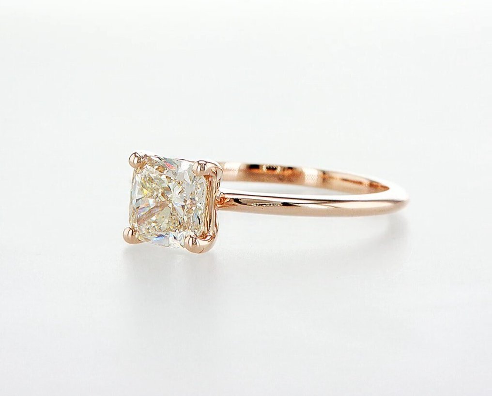 沒有保留價 - 訂婚戒指 - 14 克拉 玫瑰金 -  1.28ct. tw. 鉆石 (天然) #4.3