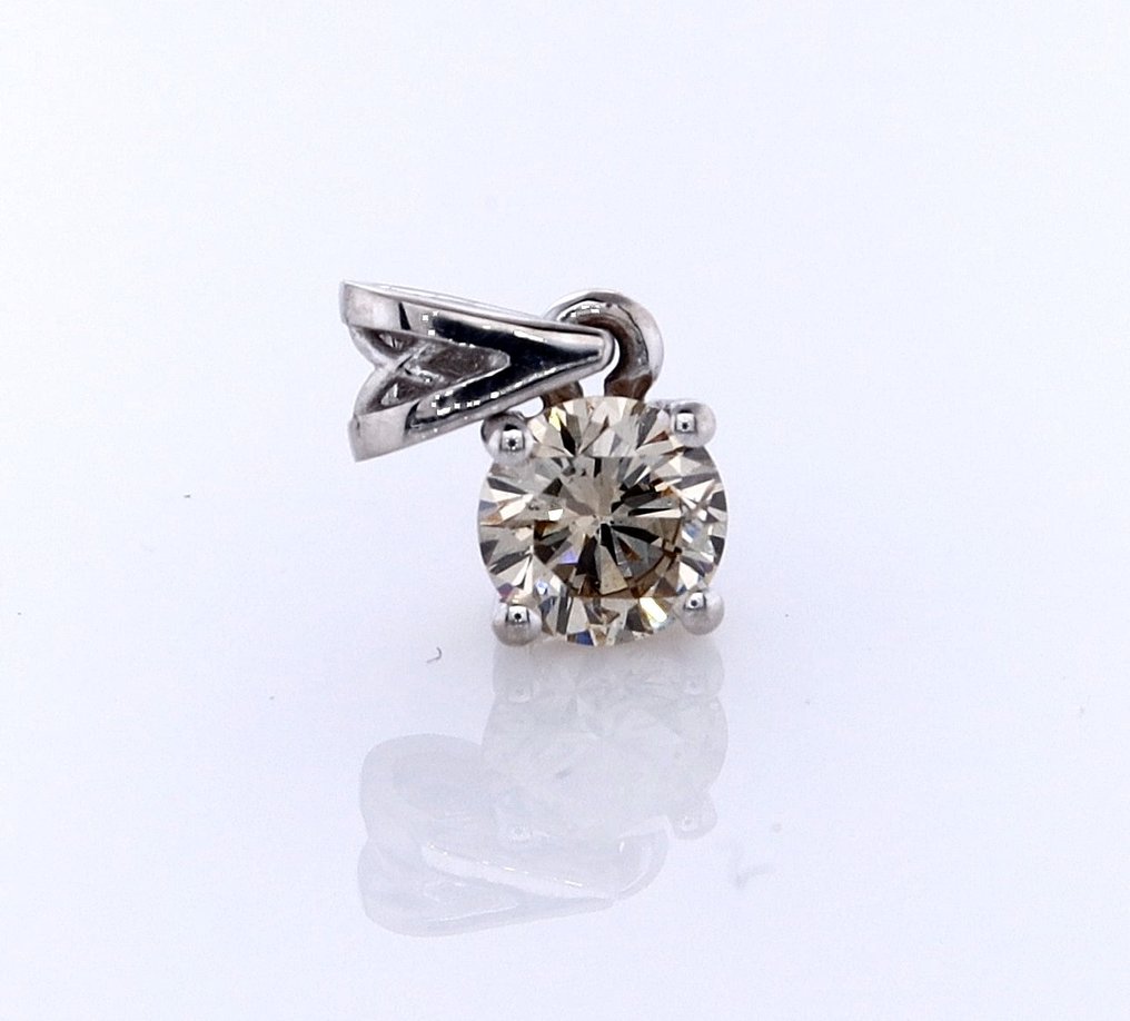 沒有保留價 - 墜飾 - 14 克拉 白金 -  0.40ct. tw. 鉆石 (天然彩色) #1.0