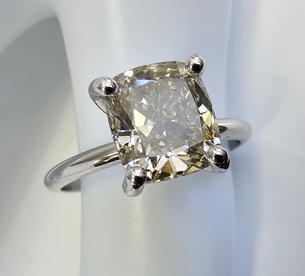 沒有保留價 - 戒指 - 14 克拉 白金 -  2.55ct. tw. 鉆石 (天然) - 鉆石 #2.1