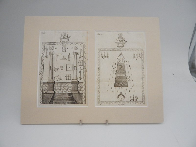 法国 - 徽章 - masonic franc maconnerie copper engravings Tableaus maconnique - 18世纪早期 #1.0
