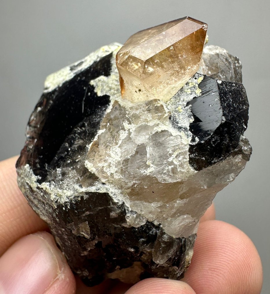 Topas kristallkluster - Höjd: 43 mm - Bredd: 36 mm- 38.8 g - (1) #2.1