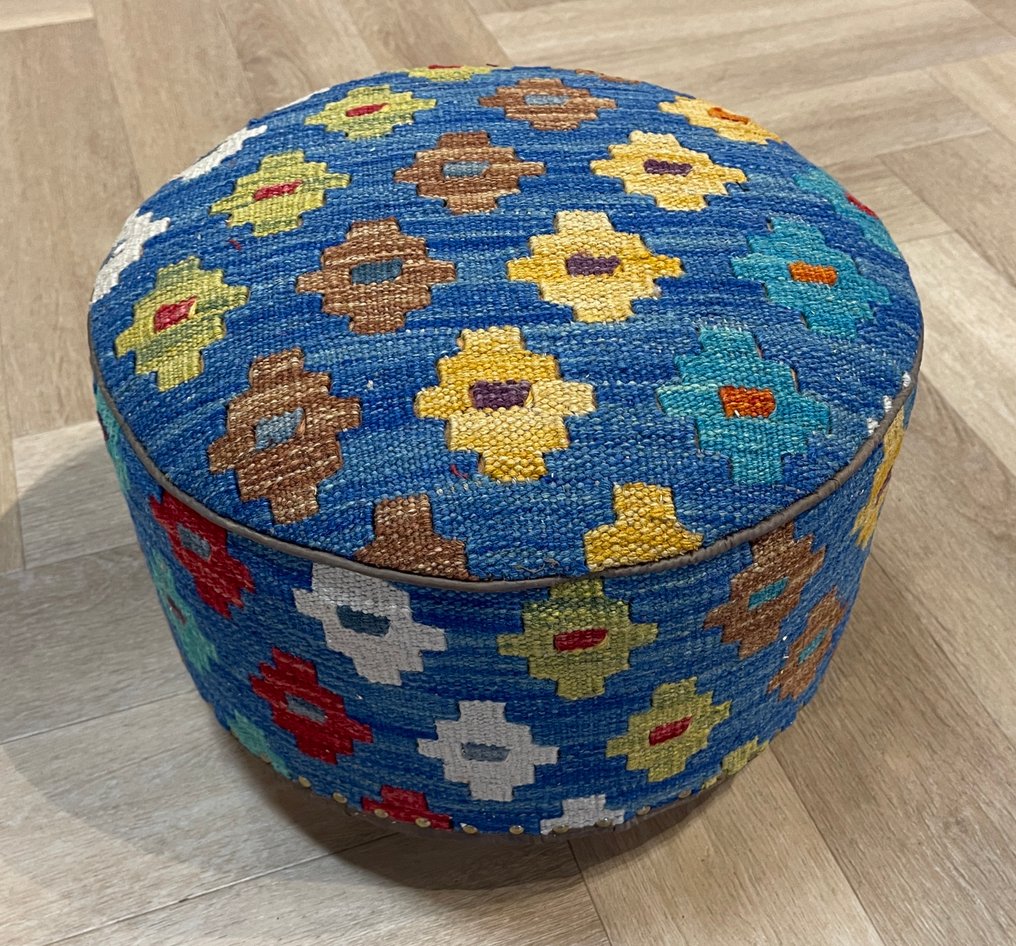 Κελίμ ποεφ - χειροποίητο κελίμ - καινούργιο - αχρησιμοποίητο - μαλλί - πολύχρωμο κελίμ - καινούργιο - Χαλί - 38 cm - 38 cm #1.0