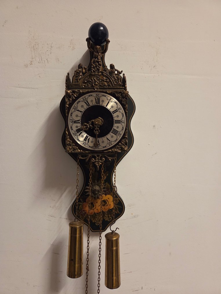 Vægur - FHS Franz Hermle & Sohn - Træ, Messing - 1970-1980 #2.1