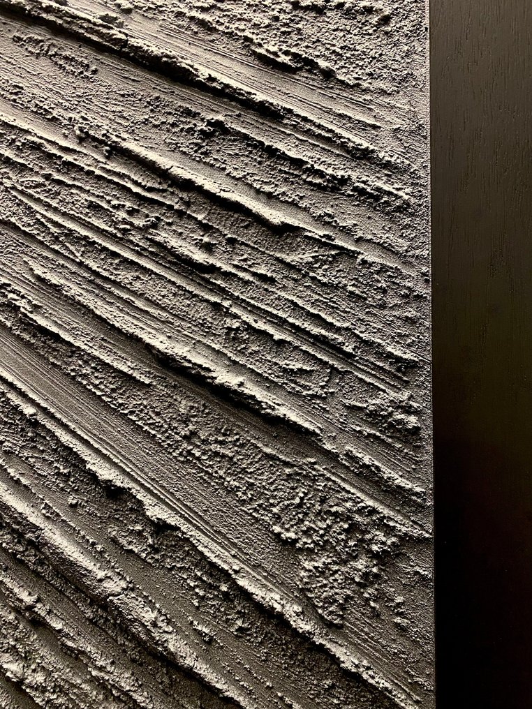 Jacopo Mattia Alegiani - LIght on black - Work already stretched and framed - ready to Hang ! #1.0