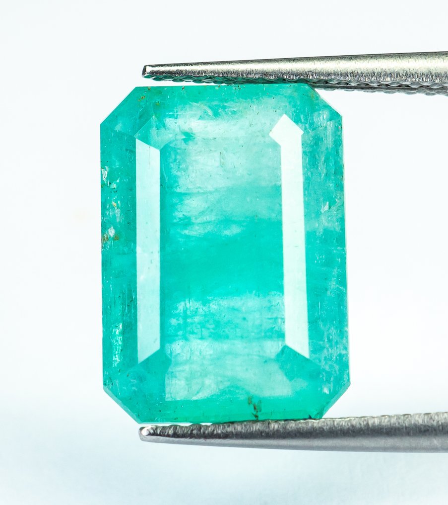χωρίς τιμή ασφαλείας Σμαράγδι  - 7.95 ct - Bellerophon Gemlab - Μπλε-πράσινο (Νιγηρία) #1.0