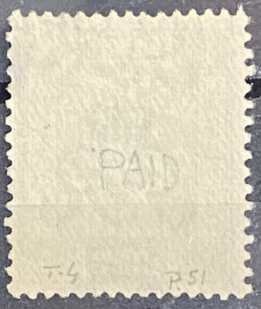 英联邦 1919/1921 - 巴勒斯坦英国委任统治时期稀有1P银质覆盖印花 SG 2024 620英镑 #2.1