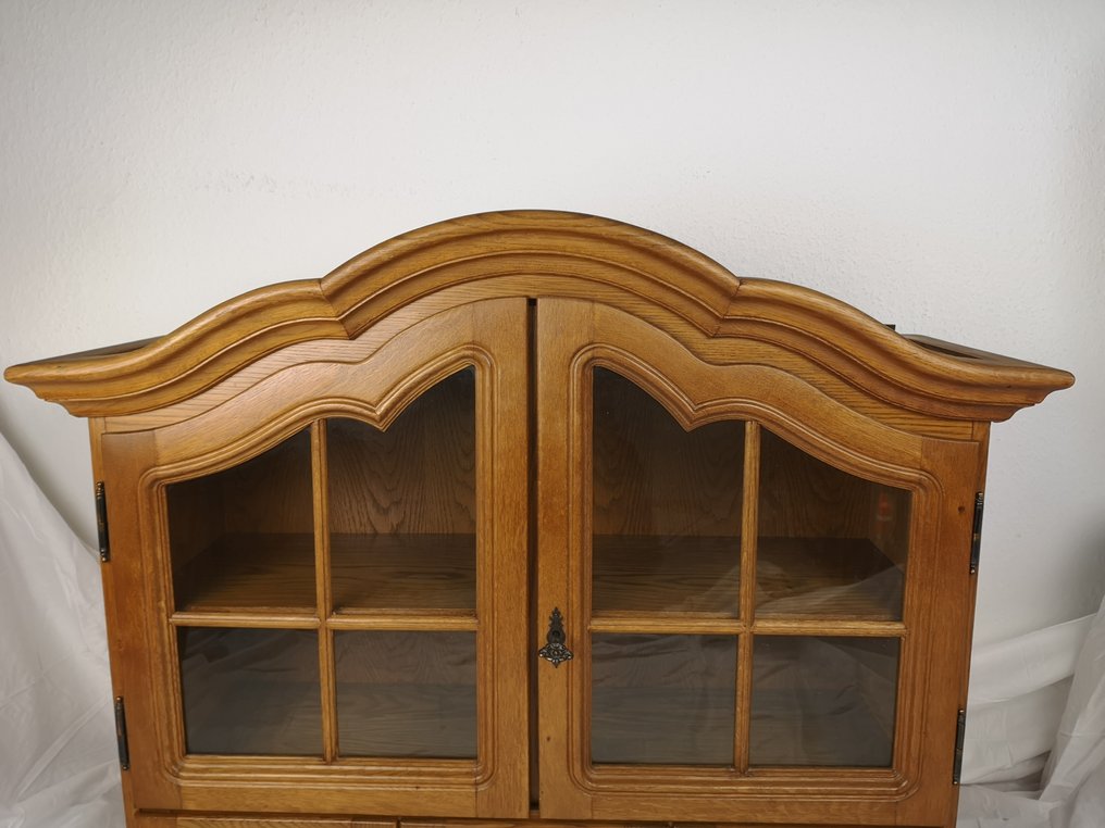 Vitrineskab - Træ, Glas - Massivt træ udstillingsskab #4.3