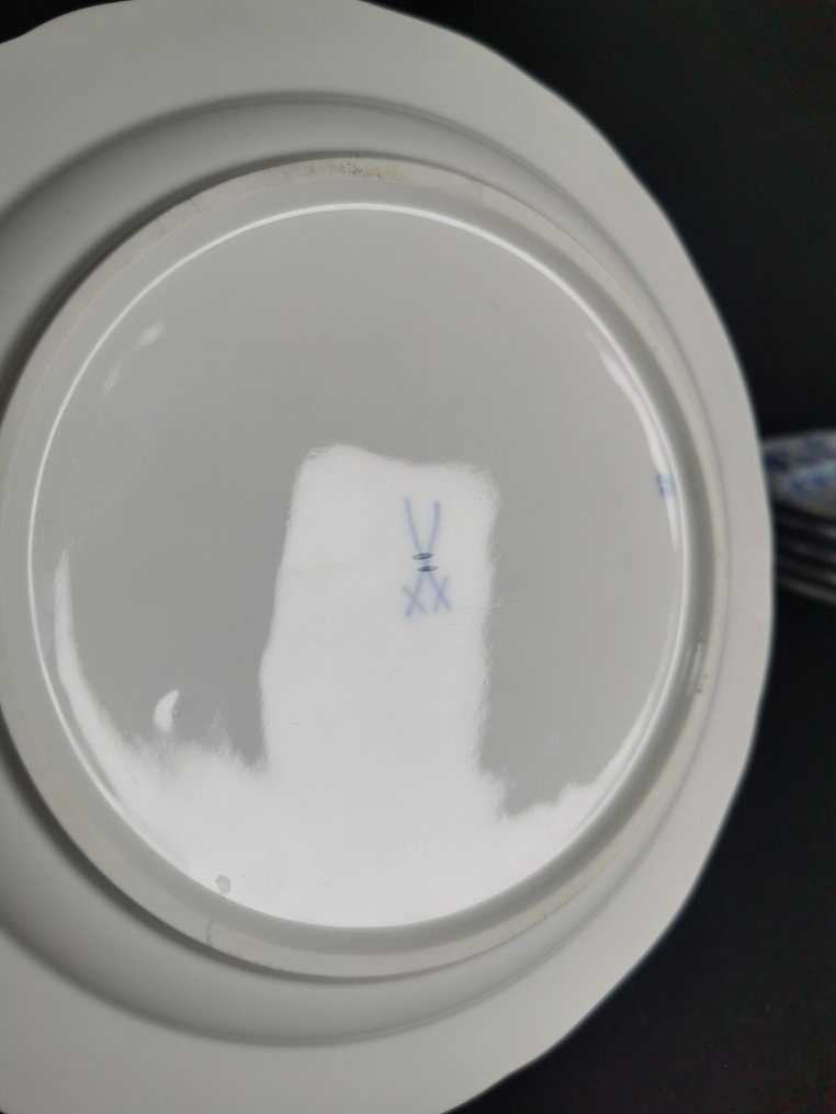 Meissen - Cipolla Blu - 6 piatti - ø22cm - XX secolo - Piatto (6) - Porcellana #4.3