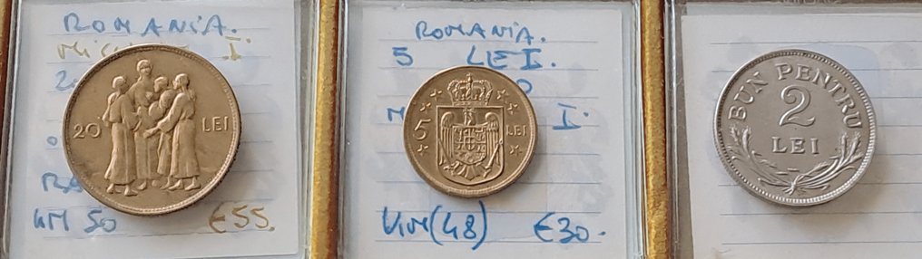 羅馬尼亞. interesting set of three coins as shown in a photo. 1930  (沒有保留價) #2.1