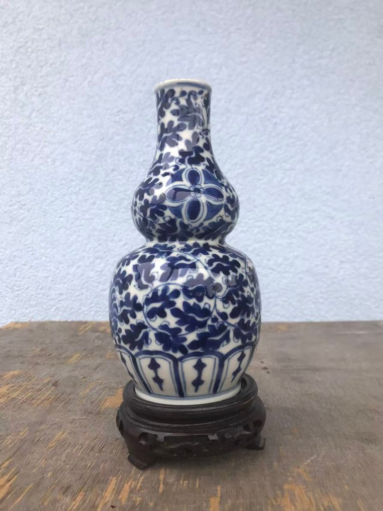 花瓶 - 瓷器, 木 - 中國 - 清光緒（1875-1908）  (沒有保留價) #1.0