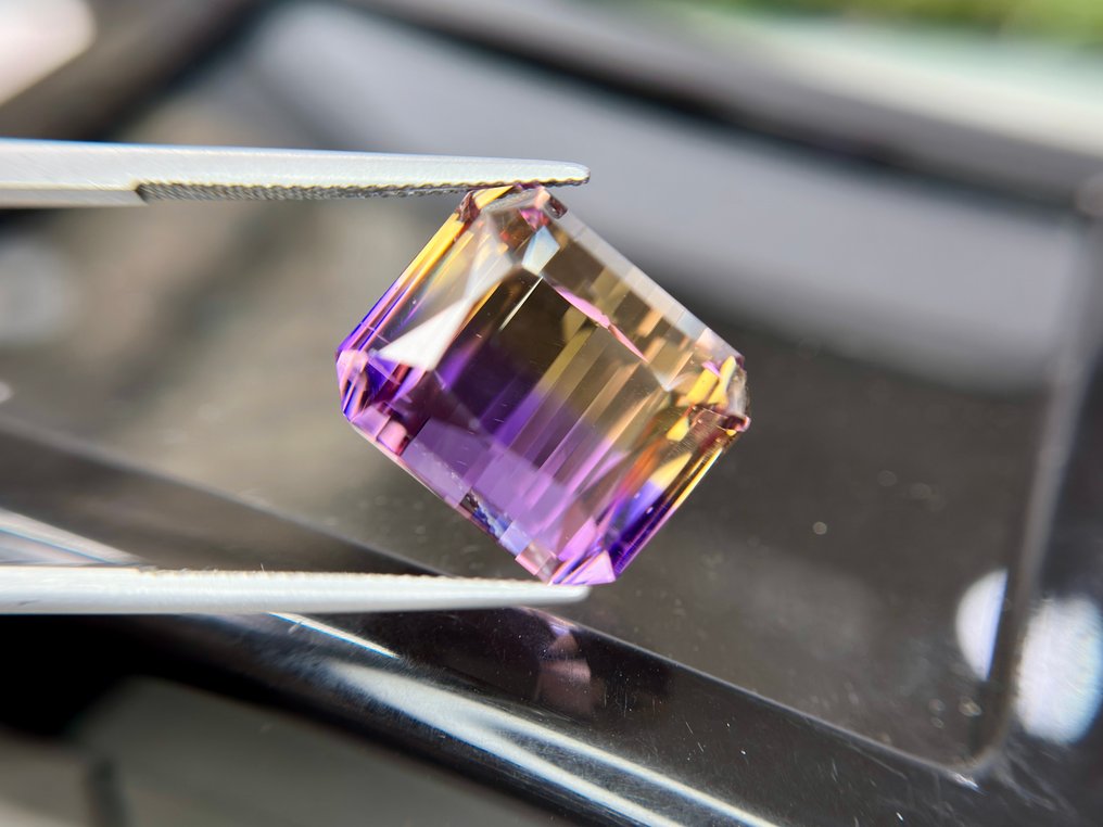 Zonder Minimumprijs - 1 pcs Paars, Geel Ametrien - 31.16 ct - nternational Colored Gemstone Association (ICA GemLab) - Onberispelijk verbazingwekkende ametrien #2.1