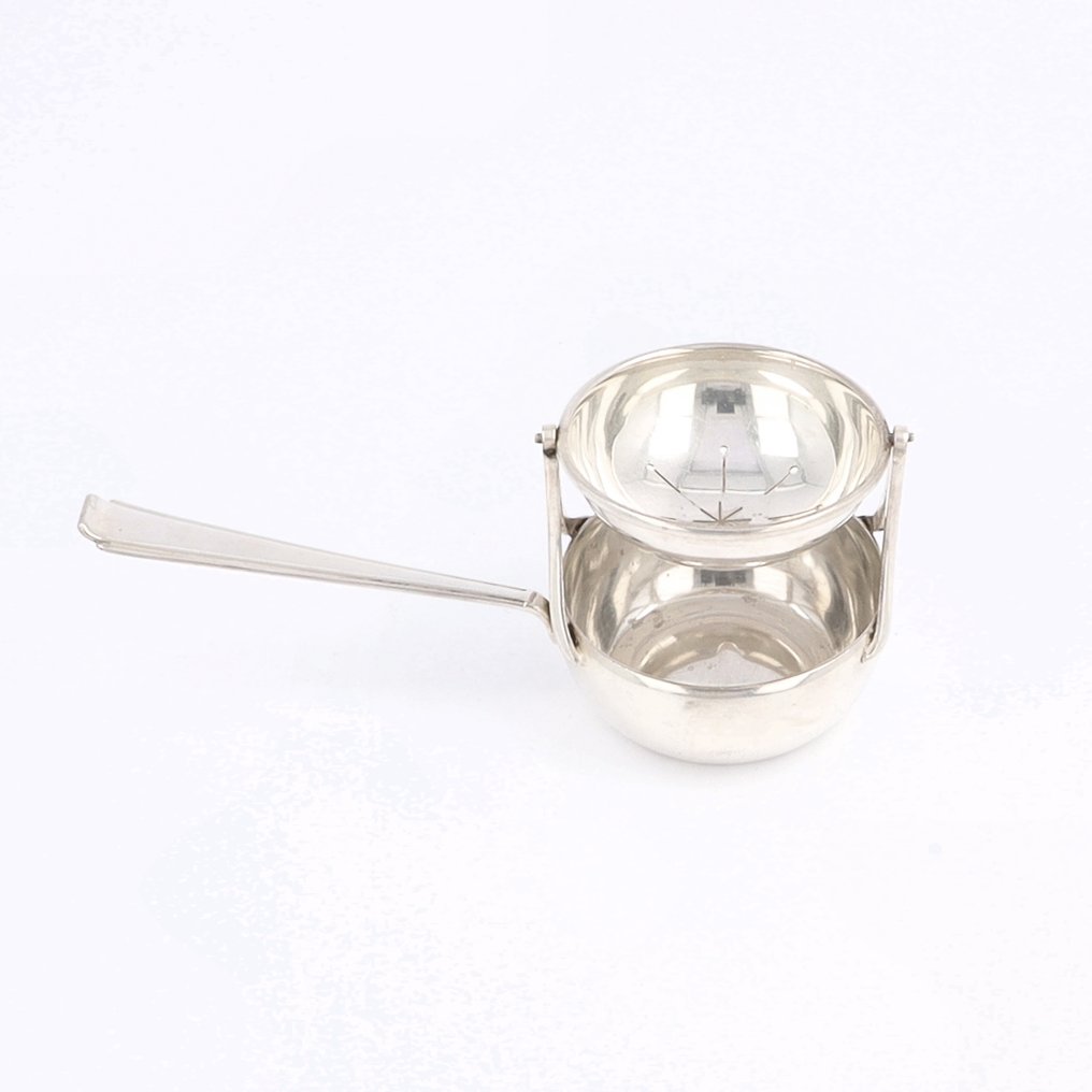 Albert Célestin Charlent Art-Deco 'Tuimelaar' - Colino del tè - .800 argento #1.0