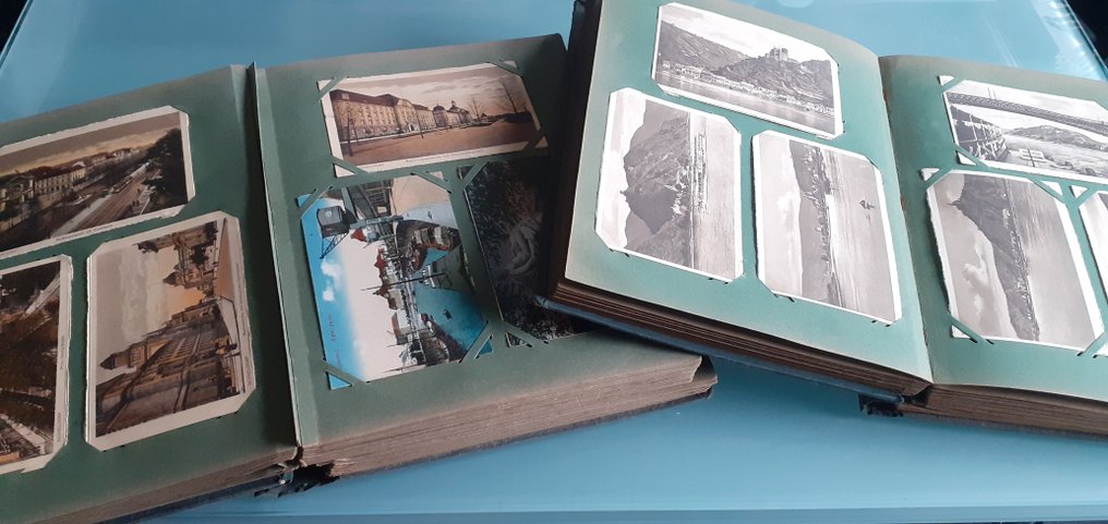 Germany - City & Landscape, Europe, Military souvenirs, soldiers, over 600 cards. - Düsseldorf, Berlin, Mettmann, Munich... - Postcard album - 1900-1930 #1.0