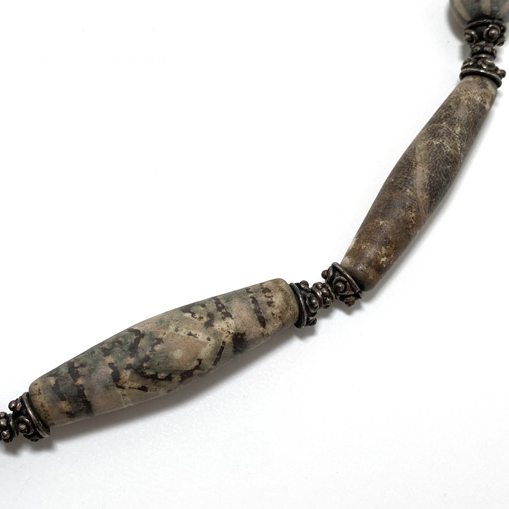 丝绸之路，中亚的 Agate 项链珠子护符 - 79 cm  (没有保留价) #2.1